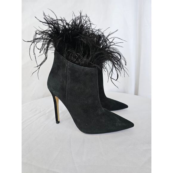 MICHAEL Michael Kors Whitby Feather Shooties Heels Boots Black Size 5 NWT - Picture 4 of 7